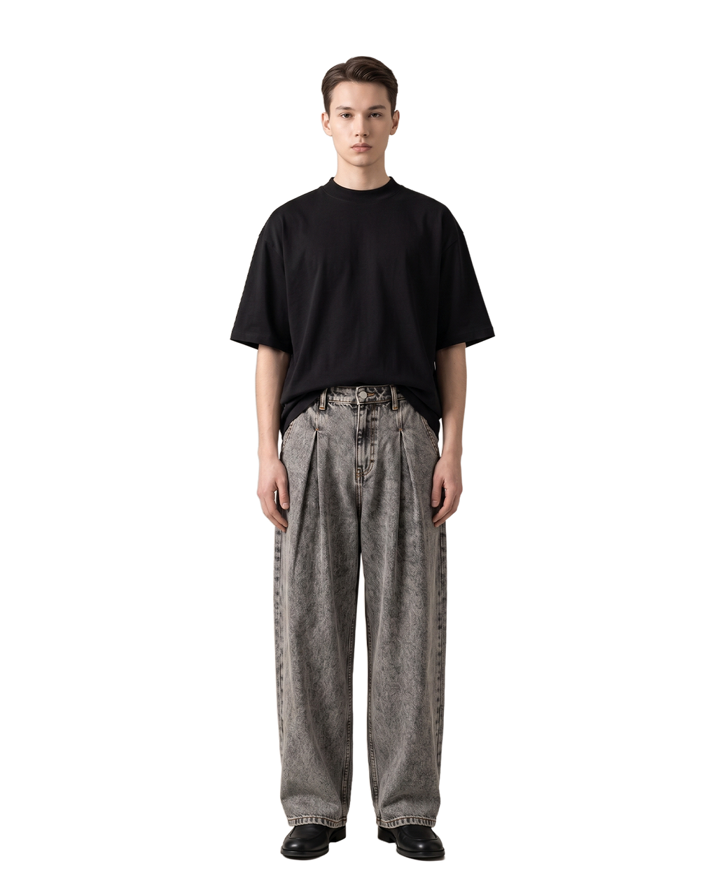 Grey Baggy Denim