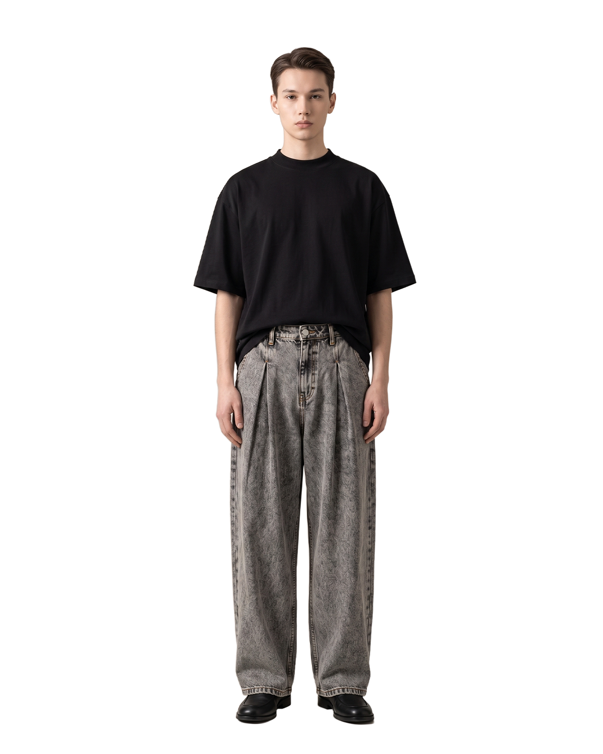 Grey Baggy Denim